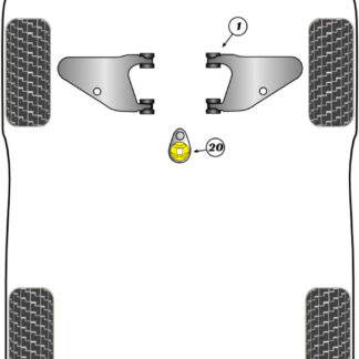 Powerflex Track Lower Engine Mount Insert - Sandero I & II inc Stepway (2008 - ON) - PFF60-920BLK