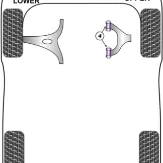 Powerflex Front Upper Control Arm Bushes - GX 470 (2002 - 2009) - PFF76-804