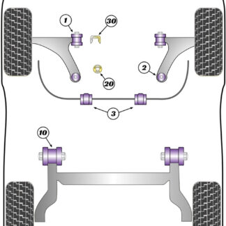 Powerflex Track Upper Gearbox Mount Insert (Track) - Punto Mk3 (2012 - 2018) - PFF80-1130BLK