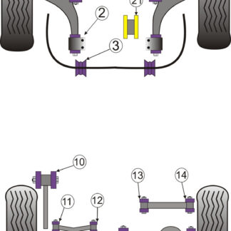 Powerflex Front Lower Wishbone Front Bushes - Croma (2005 - 2011) - PFF80-1201