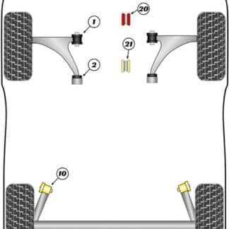 Powerflex Track Front Arm Front Bushes - Cruze MK1 J300 (2008 - 2016) - PFF80-1401BLK