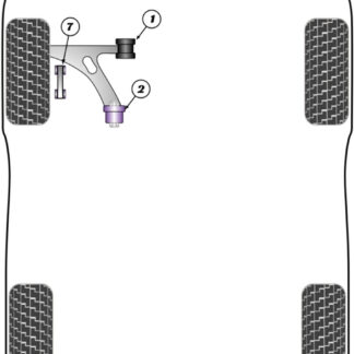 Powerflex Front Lower Wishbone Rear Bushes  - Cayenne E2 92A (2011 - 2017) - PFF85-1602