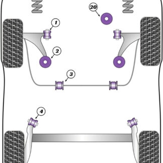 Powerflex Front Strut Top Mount Bushes -10mm - TT Mk1 Typ 8N 4WD (1999-2006) - PFF85-431
