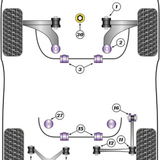 Powerflex Track Front Lower Engine Mount Hybrid Bush (Large) - Track/MSport  - Transit / Tourneo Connect Mk3 (2021 ON) - PFF85-833BLK