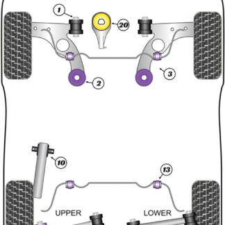 Powerflex Track Rear Upper Arm Inner Bushes - Giulietta 940 (2010 -) - PFR1-1014BLK