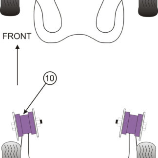 Powerflex Rear Beam Mounting Bushes - Kalos/Gentra (2002-2011) - PFR10-110