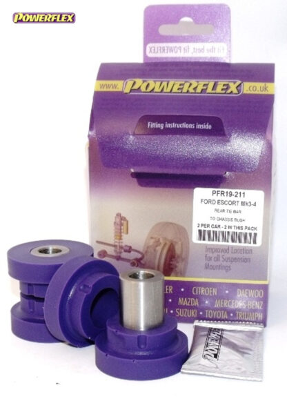 Powerflex Rear Tie Bar To Chassis Bushes - Escort RS Turbo Series 2 - PFR19-211