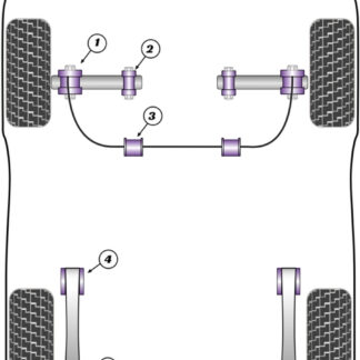 Powerflex Heritage Leaf Spring Mount Rear - Escort Mk2 (1974-1981) - PFR19-2409H