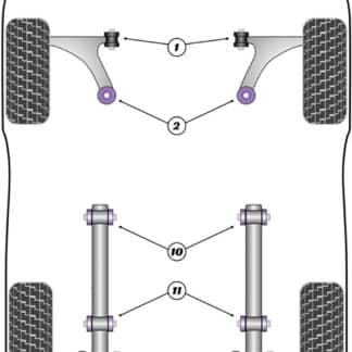Powerflex Rear Leaf Spring Rear Bushes  - Transit (2000 - 2006) - PFR19-4011