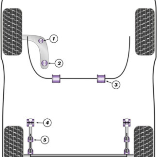 Powerflex Heritage Rear Beam Mounting Bush - Fiesta Mk3 inc RS Turbo (1989-1996) - PFR19-606H