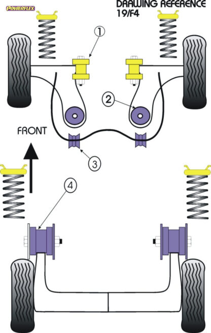 Powerflex Rear Beam Mounting Bushes - Puma (1997-2001) - PFR19-707