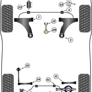 Powerflex Track Rear Upper Control Arm Bushes Camber Adjustable - Niro DE (2017 - 2022) - PFR26-114GBLK