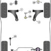 Powerflex Track Rear Upper and Lower Spring Isolator Pads - Elantra AE/CN7 inc N (2020 on) - PFR26-219BLK