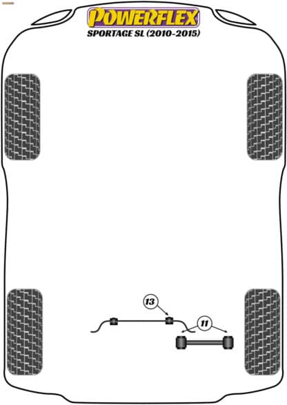 Powerflex Rear Lower Control Arm Bushes - Sportage Models - PFR26-311