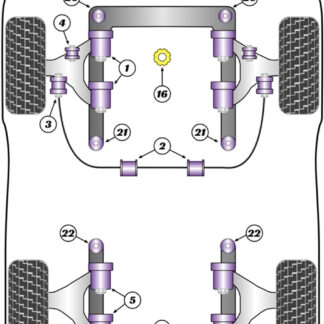 Powerflex Heritage Rear Differential Mount - Coupe Quattro (1985-1996) Quattro (1980-1991) Quattro Sport (1984-1985) - PFR3-107H