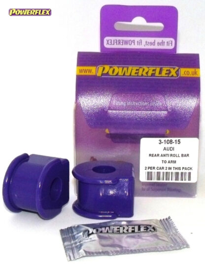 Powerflex Rear Anti Roll Bar To Control Arm - Coupe Quattro (85-91) Quattro (80-91) QS (84-85) - PFR3-108-15