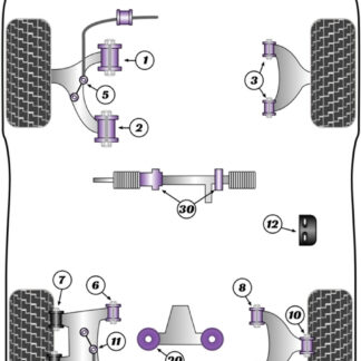 Powerflex Track Rear Diff Mounting Bushes - MX-5