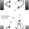 Powerflex Rear Toe Adjust Arm To Chassis Bushes - Shogun 2000-2006 (V7* Models) - PFR44-308