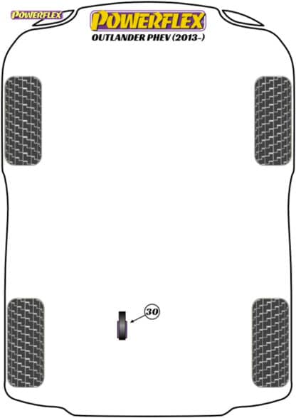 Powerflex Rear Motor Mount Front Bush Inc. Bracket - Outlander PHEV (2013-) - PFR44-630