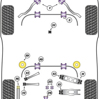 Powerflex Rear Diff Rear Mounting Bushes - E90