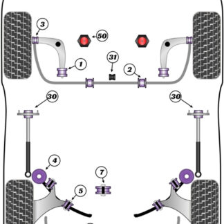 Powerflex Rear Beam Bushes - Z3 (1994 - 2002) - PFR5-311