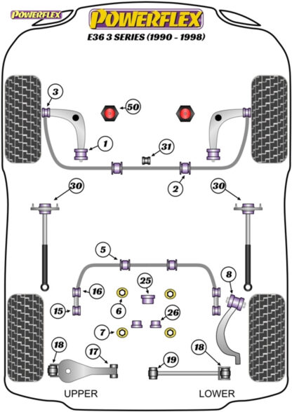 M3 Evo Only - E36 3 Series (1990 - 1998) - PFR5-324H