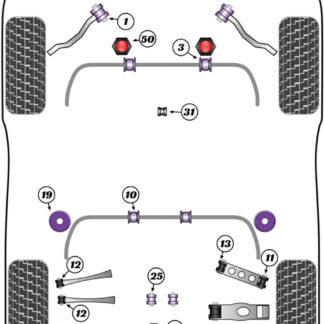 Powerflex Track Rear Diff Front Mounting Bushes - E90