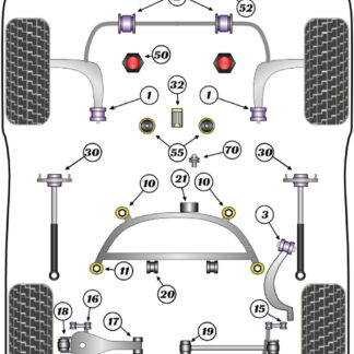 Powerflex Heritage Rear Anti Roll Bar Mounting Bush 21.5mm - Z4M E85 & E86 (2006-2009) - PFR5-4609-21.5H