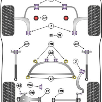 Powerflex Track Rear ARB End Link To Bracket Bush - E46 3 Series Xi/XD (4 Wheel Drive) - PFR5-4645BLK