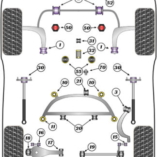 Powerflex Heritage Rear ARB End Link to Bracket Bush - E46 3 Series M3 - PFR5-4645H