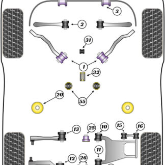 Powerflex Heritage Rear Subframe Rear Mounting Bush - E39 5 Series 535 to 540 & M5 - PFR5-522H