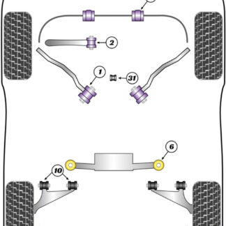 Powerflex Track Rear Diff Front Mounting Bush - E34 5 Series (1988 - 1996) - PFR5-631BLK
