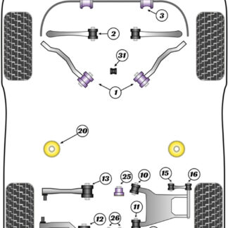 Powerflex Track Rear Upper Arm Inner Bushes - E65/E66/E67 7 Series (2001 - 2008) - PFR5-712BLK
