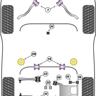 Powerflex Track Rear Toe Adjust Inner Bushes - E65/E66/E67 7 Series (2001 - 2008) - PFR5-713BLK