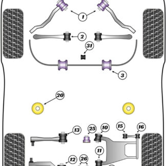Powerflex Rear Outer Integral Link Lower Bushes - E63/E64 6 Series (2003 - 2010) - PFR5-716