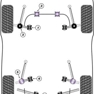 Powerflex Track Rear Link Arm Inner Bushes - Cayman 987C (2005 - 2012)  - PFR57-507BLK