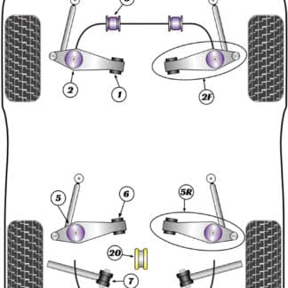 Powerflex Track Front Engine Mount Bush - Cayman 987C (2005 - 2012) - PFR57-820BLK