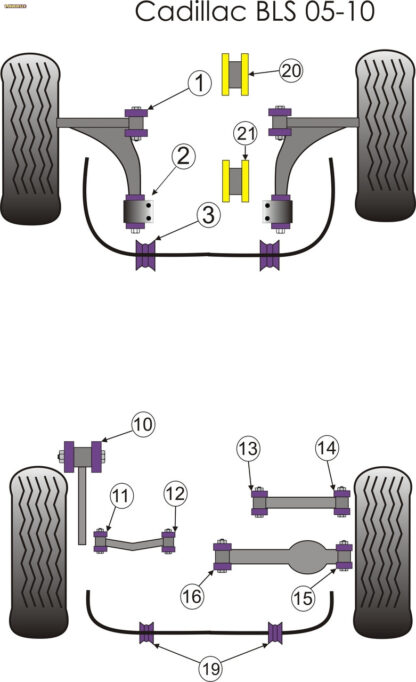 Powerflex Rear Toe Arm Inner Bushes - Croma (2005 - 2011) - PFR80-1213