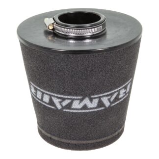 <p><strong>This filter is designed to be fitted to the outside of a rigid pipe such as a MAF sensor housing.</strong></p> <p>These filters have an rubber polymer neck and a cone shaped filter element. This enables easy fitting to space-restricted engine compartments