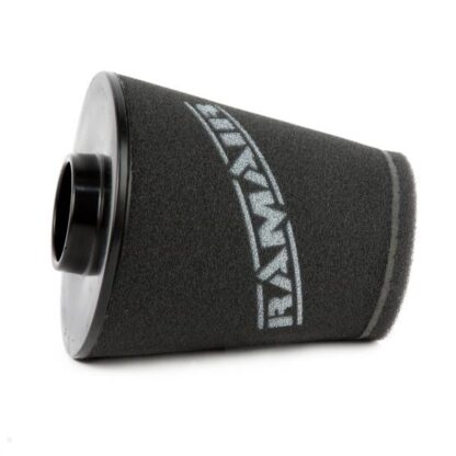 whilst providing a large surface to maximise potential air flow. The filters are constructed using stainless steel cage internal and our famous 15mm thick twin layer foam.  Ramair universal filters are designed and manufactured for a very diverse range of applications and are made here in the UK. They are available in many different sizes and styles available.  Clean using our filter maintenance kit - CK-003 This product has the following dimensions: Filter Internal Neck Diameter: 51mm (2inch) Filter Neck Length: 14mm (0.55inch) Filter Overall Height: 178mm (7inch) Filter Base Width: 150mm (5.9inch) Filter Top Width: 102mm (4inch) Filter Material: Dual Layer Foam
