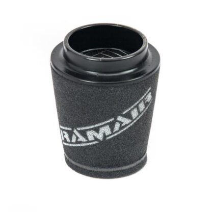 whilst providing a large surface to maximise potential air flow. The filters are constructed using stainless steel cage internal and our famous 15mm thick twin layer foam.  Ramair universal filters are designed and manufactured for a very diverse range of applications and are made here in the UK. They are available in many different sizes and styles available.  Clean using our filter maintenance kit - CK-003 This product has the following dimensions: Filter Internal Neck Diameter: 83mm (3.3inch) Filter Neck Length: 20mm (0.8inch) Filter Overall Height: 150mm (5.9inch) Filter Base Width: 122mm (4.8inch) Filter Top Width: 96mm (3.8inch) Filter Material: Dual Layer Foam