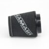 This filter is designed to be fitted to the outside of a rigid pipe such as a MAF sensor housing. These filters have an rubber polymer neck and a cone shaped filter element. This enables easy fitting to space-restricted engine compartments