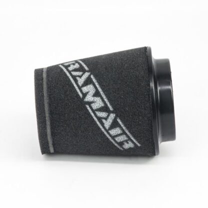 This filter is designed to be fitted to the outside of a rigid pipe such as a MAF sensor housing. These filters have an rubber polymer neck and a cone shaped filter element. This enables easy fitting to space-restricted engine compartments