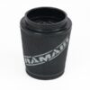 whilst providing a large surface to maximise potential air flow. The filters are constructed using stainless steel cage internal and our famous 15mm thick twin layer foam.  Ramair universal filters are designed and manufactured for a very diverse range of applications and are made here in the UK. They are available in many different sizes and styles available.  Clean using our filter maintenance kit - CK-003 This product has the following dimensions: Filter Internal Neck Diameter: 90mm Filter Neck Length: 18mm Filter Overall Height: 149mm Filter Base Width: 125mm Filter Top Width: 96mm Filter Material: 15mm Dual Layer Foam