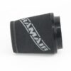 This filter is designed to be fitted to the outside of a rigid pipe such as a MAF sensor housing. These filters have an rubber polymer neck and a cone shaped filter element. This enables easy fitting to space-restricted engine compartments