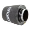whilst providing a large surface to maximise potential air flow. The filters are constructed using stainless steel cage internal and our famous 15mm thick twin layer foam.  Ramair universal filters are designed and manufactured for a very diverse range of applications and are made here in the UK. They are available in many different sizes and styles available.  Clean using our filter maintenance kit - CK-003 This product has the following dimensions: Filter Internal Neck Diameter: 80mm (3.1inch) Filter Neck Length: 24mm (0.95inch) Filter Overall Height: 167mm (6.6inch) Filter Base Width: 140mm (5.5inch) Filter Top Width: 115mm (4.5inch) Filter Material: Dual Layer Foam