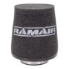This filter is designed to be fitted to the outside of a rigid pipe such as a MAF sensor housing. These filters have an rubber polymer neck and a cone shaped filter element. This enables easy fitting to space-restricted engine compartments