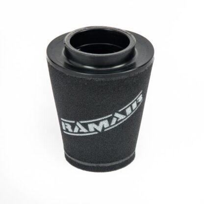 This filter is designed to be fitted to the outside of a rigid pipe such as a MAF sensor housing. These filters have an rubber polymer neck and a cone shaped filter element. This enables easy fitting to space-restricted engine compartments