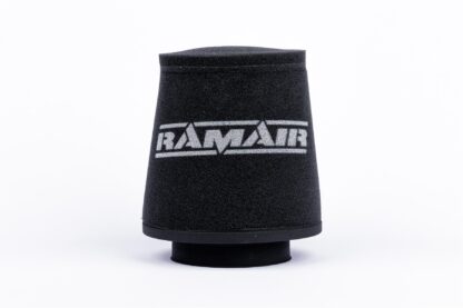 whilst providing a large surface to maximise potential air flow. The filters are constructed using stainless steel cage internal and our famous 15mm thick twin layer foam.  Ramair universal filters are designed and manufactured for a very diverse range of applications and are made here in the UK. They are available in many different sizes and styles available.  Clean using our filter maintenance kit - CK-003 This product has the following dimensions: Filter Internal Neck Diameter: 80mm Filter Neck Length: 20mm Filter Overall Height: 159mm Filter Base Width: 145mm Filter Top Width: 115mm Filter Material: 15mm Dual Layer Foam