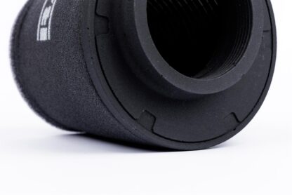 This filter is designed to be fitted to the outside of a rigid pipe such as a MAF sensor housing. These filters have an rubber polymer neck and a cone shaped filter element. This enables easy fitting to space-restricted engine compartments